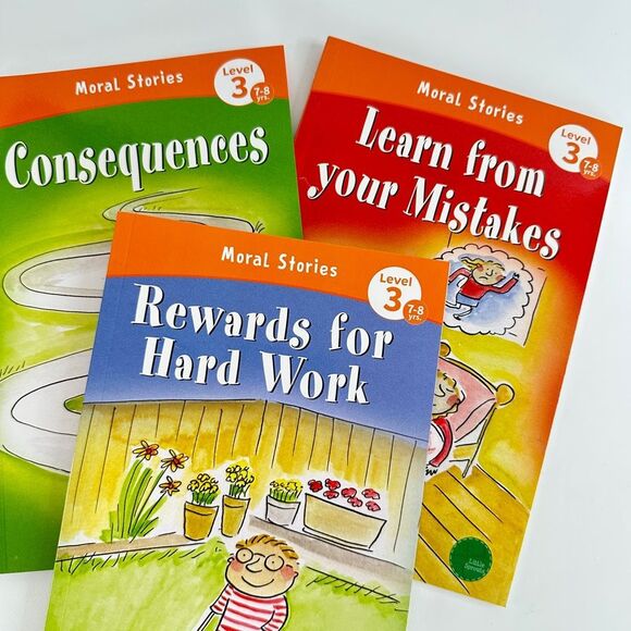 Moral Stories Level 3 Early Readers, 3 books-Consequences, Hard Work, Mistakes - Picture 3 of 9